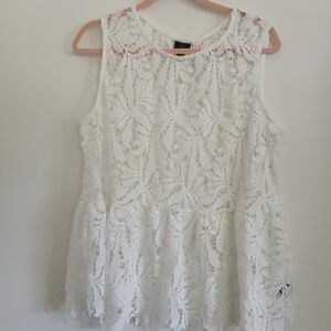 Worthington Ivory Lace Top